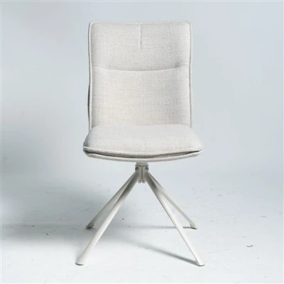 Mwenyekiti wa Dawati la Beige bila Armrest Backrest na Kushona